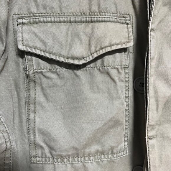 American Eagle Green Field Jacket with Faux Fur Collar - Picture 11 of 11